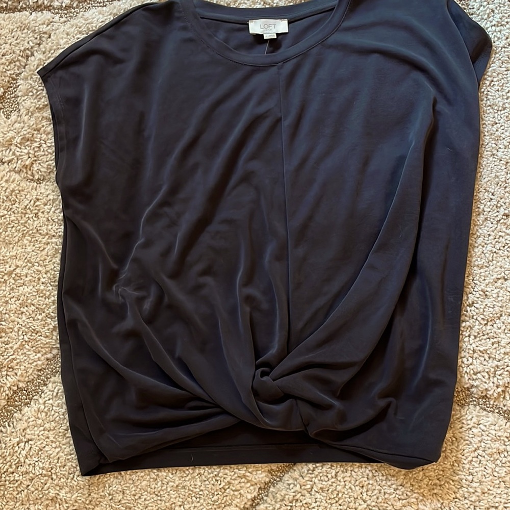 LOFT Knotted Hem T-shirt